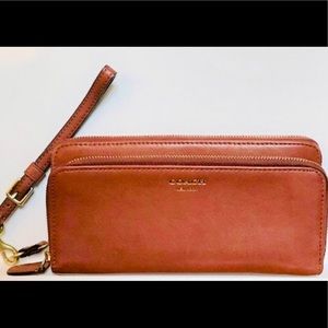 Coach Double Zip Accordion Wallet